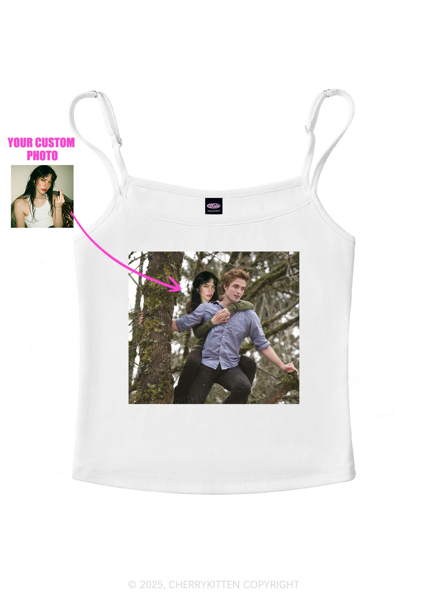 Custom Face Y2K Spaghetti Strap Cami Cherrykitten