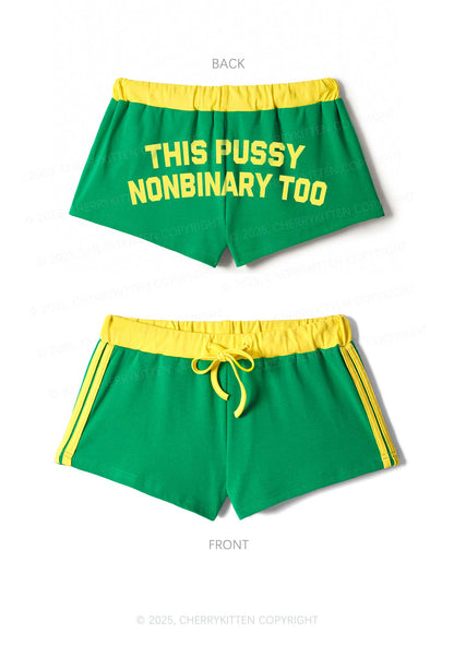 This Puxxy Nonbinary Too Pride Y2K Drawstring Mini Shorts Cherrykitten