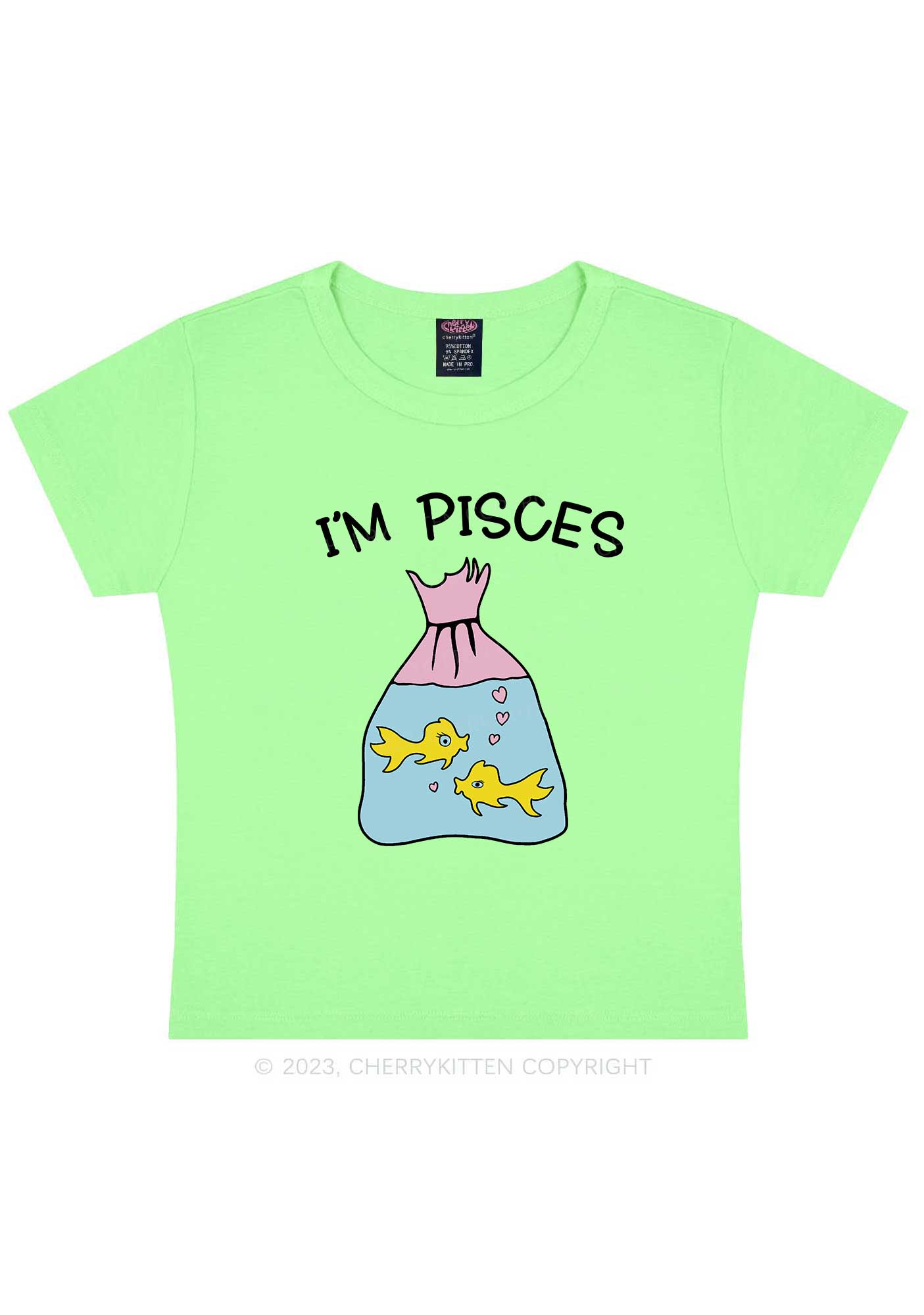 I'm Pisces Y2K Baby Tee Cherrykitten