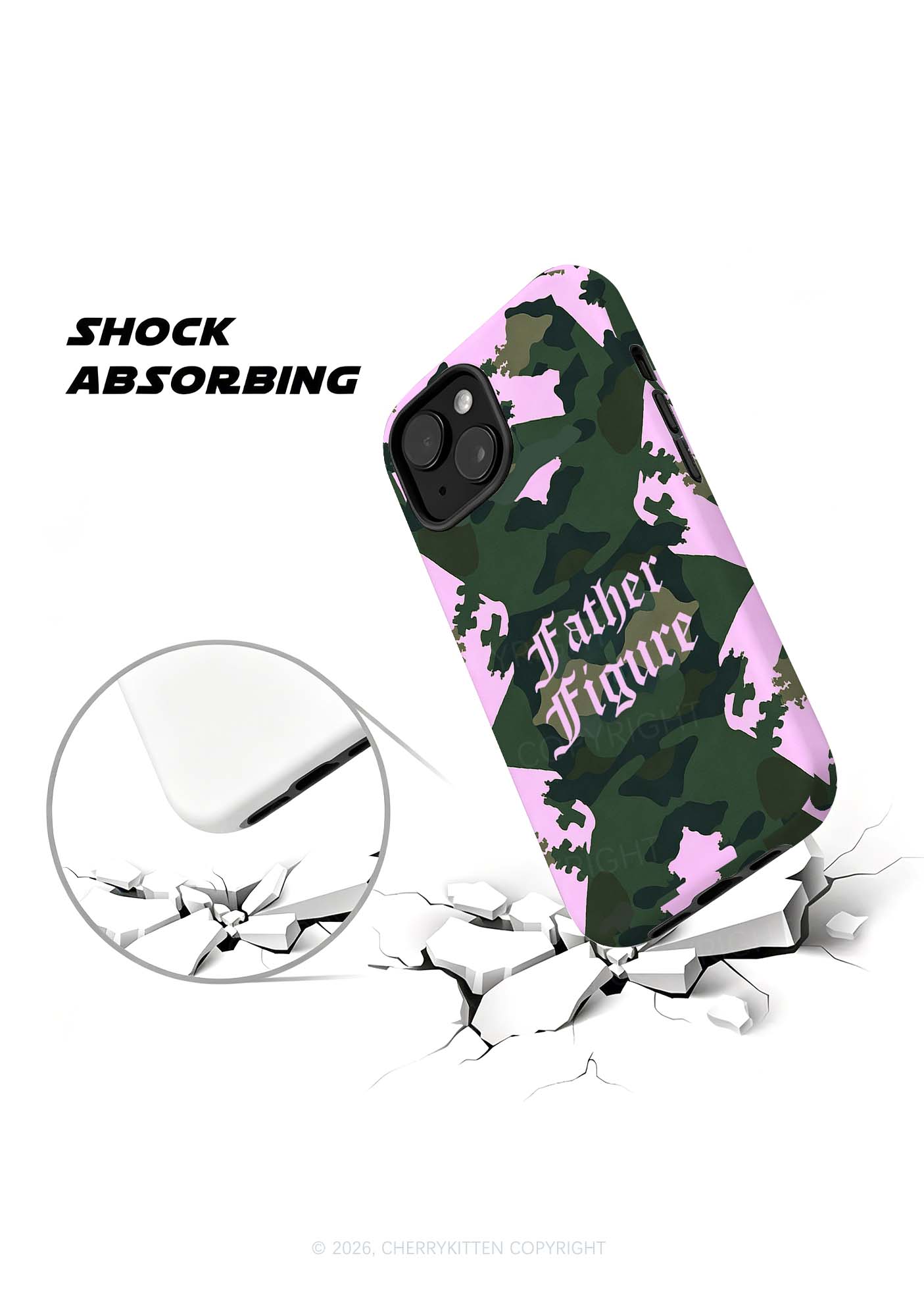 Father Figure Camouflage Y2K Phone Case Cherrykitten