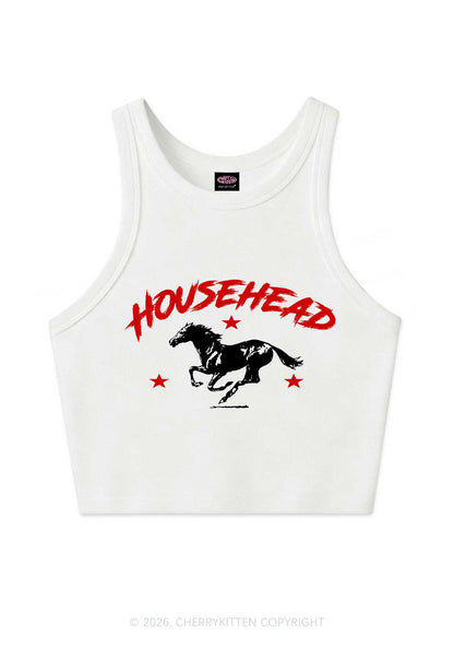 Retro Star Househead Horse Y2K Crop Tank Top Cherrykitten