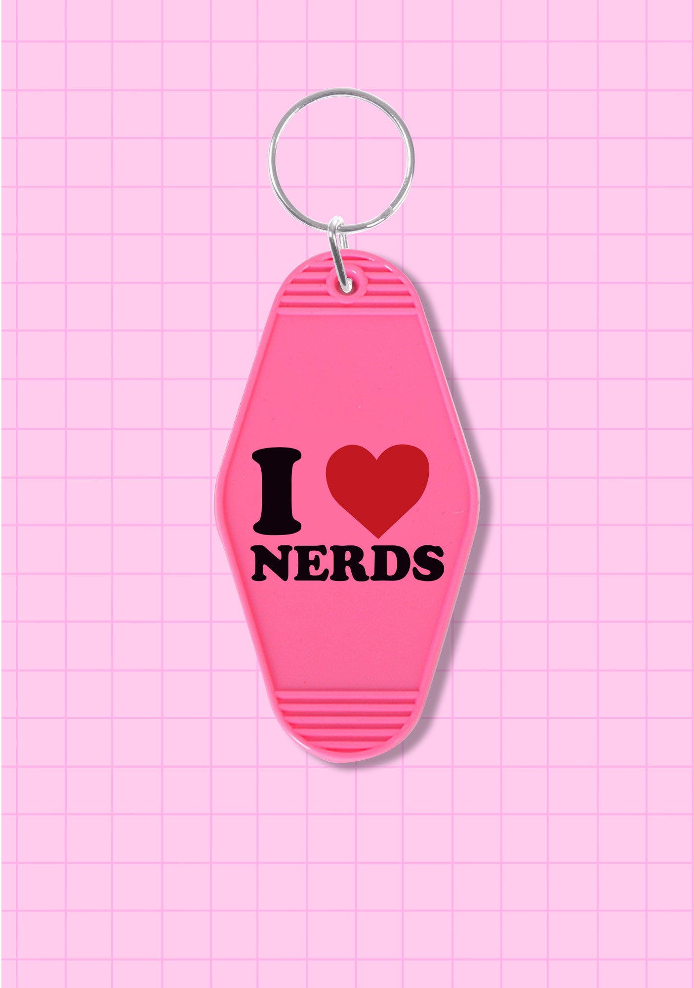 I Love Nerds 1Pc Y2K Hotel Keychain Cherrykitten