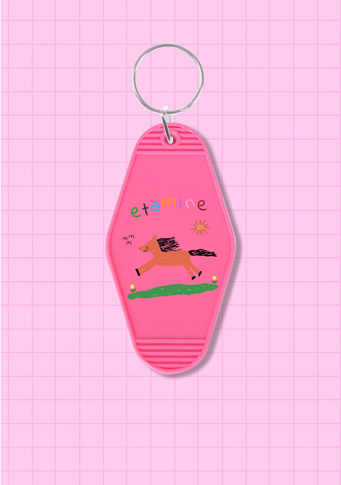 Orange Pony 1Pc Y2K Hotel Keychain Cherrykitten