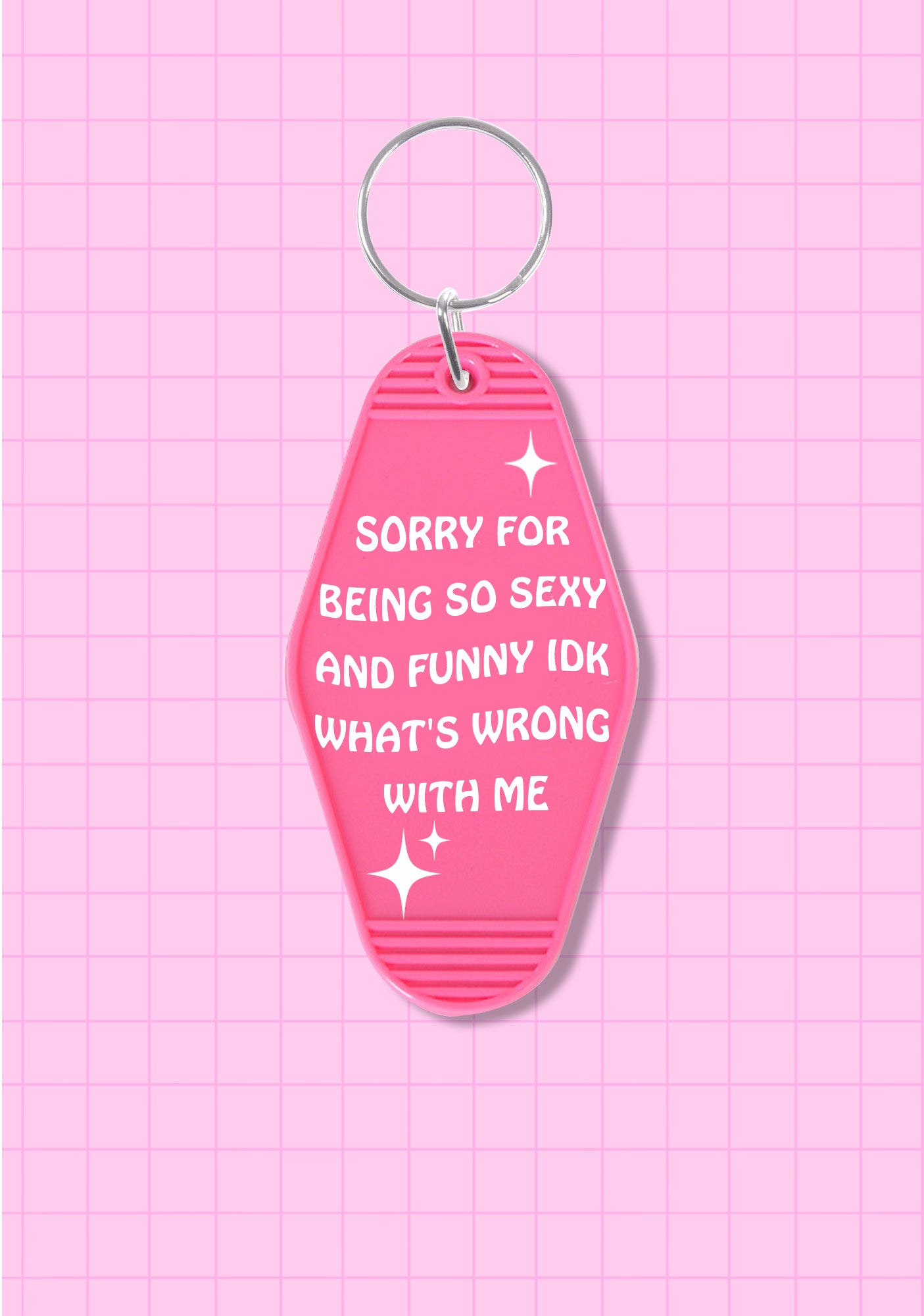 Sorry For Being So Funny 1Pc Y2K Hotel Keychain Cherrykitten