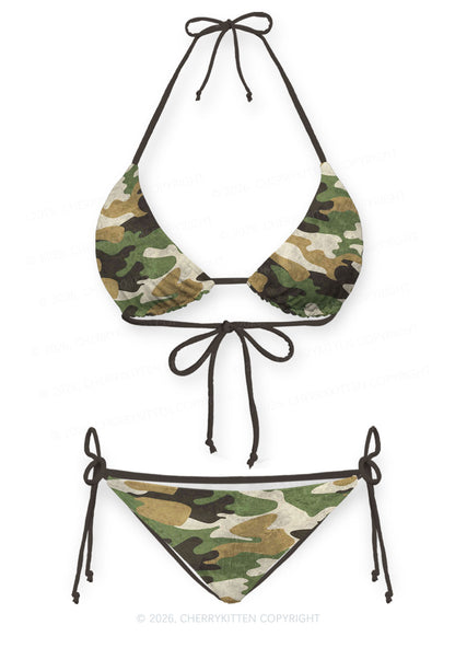 Camouflage Pattern Y2K Print Bikini Set Cherrykitten