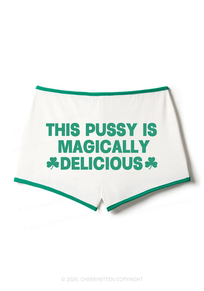 This Puxxy Is Magically Delicious St Patricks Y2K Booty Shorts Cherrykitten