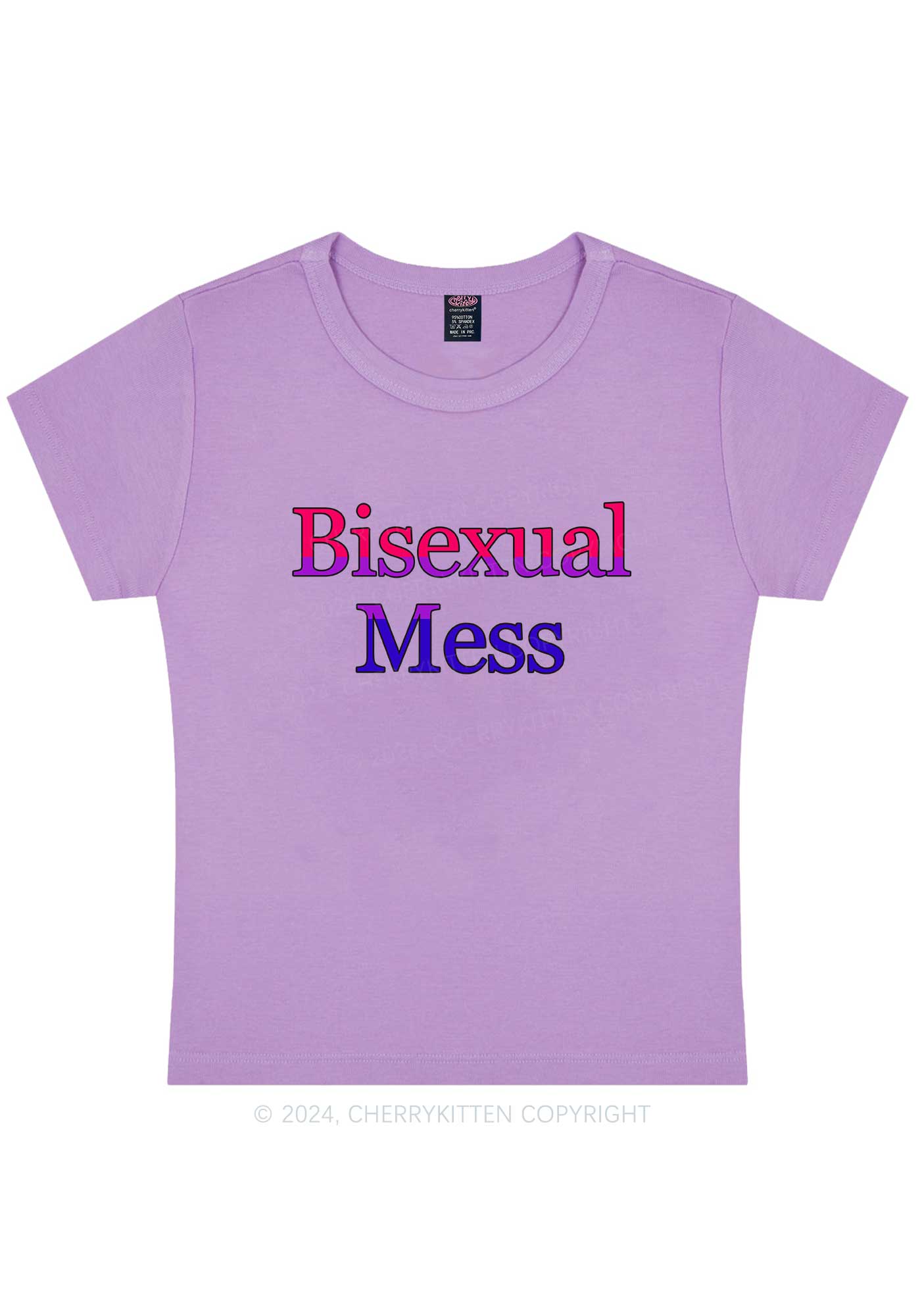 Bisexual Mess Y2K Baby Tee Cherrykitten