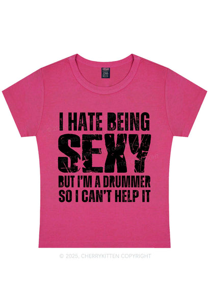I Hate Being Sexy Y2K Baby Tee Cherrykitten