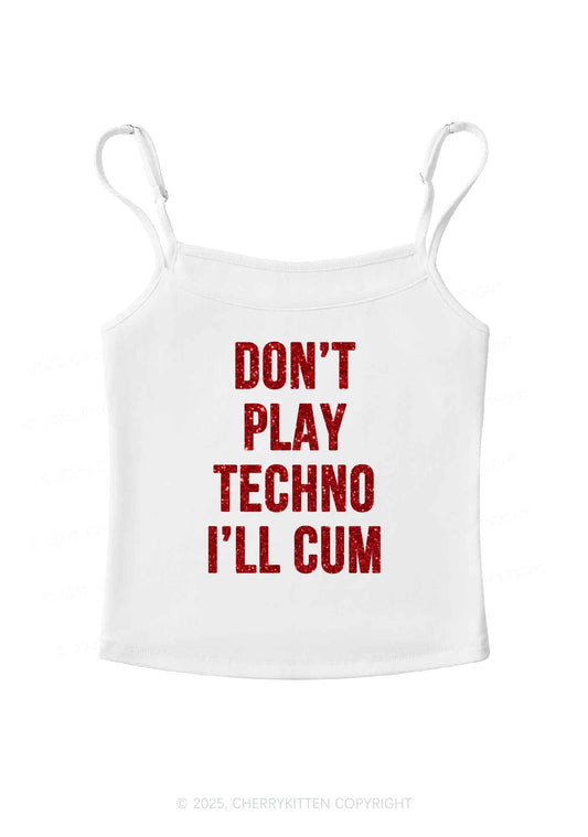 Glitter Dont Play Techno Y2K Spaghetti Strap Cami Cherrykitten