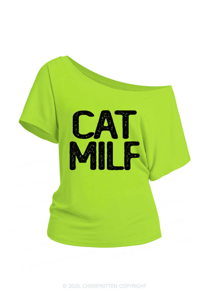 Cat Mxxf Y2K Off Shoulder Tee Cherrykitten