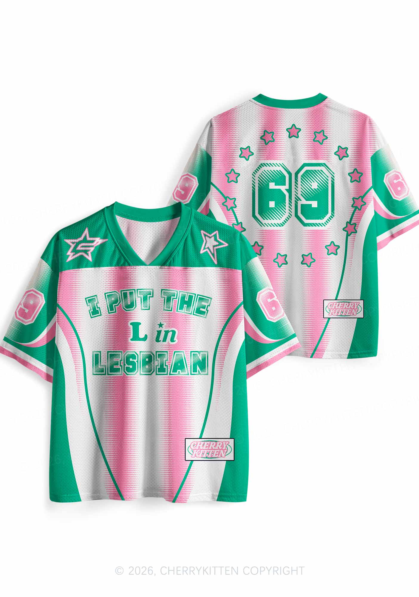 Put L In Lesbian Pride Y2K Sport Jersey Shirts Cherrykitten