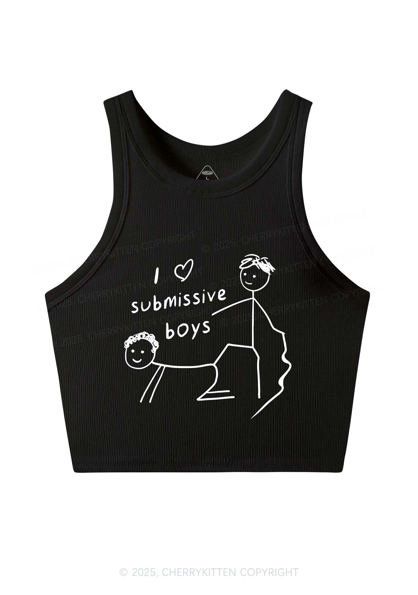 I Love S Gay Boys Pride Y2K Crop Tank Top Cherrykitten