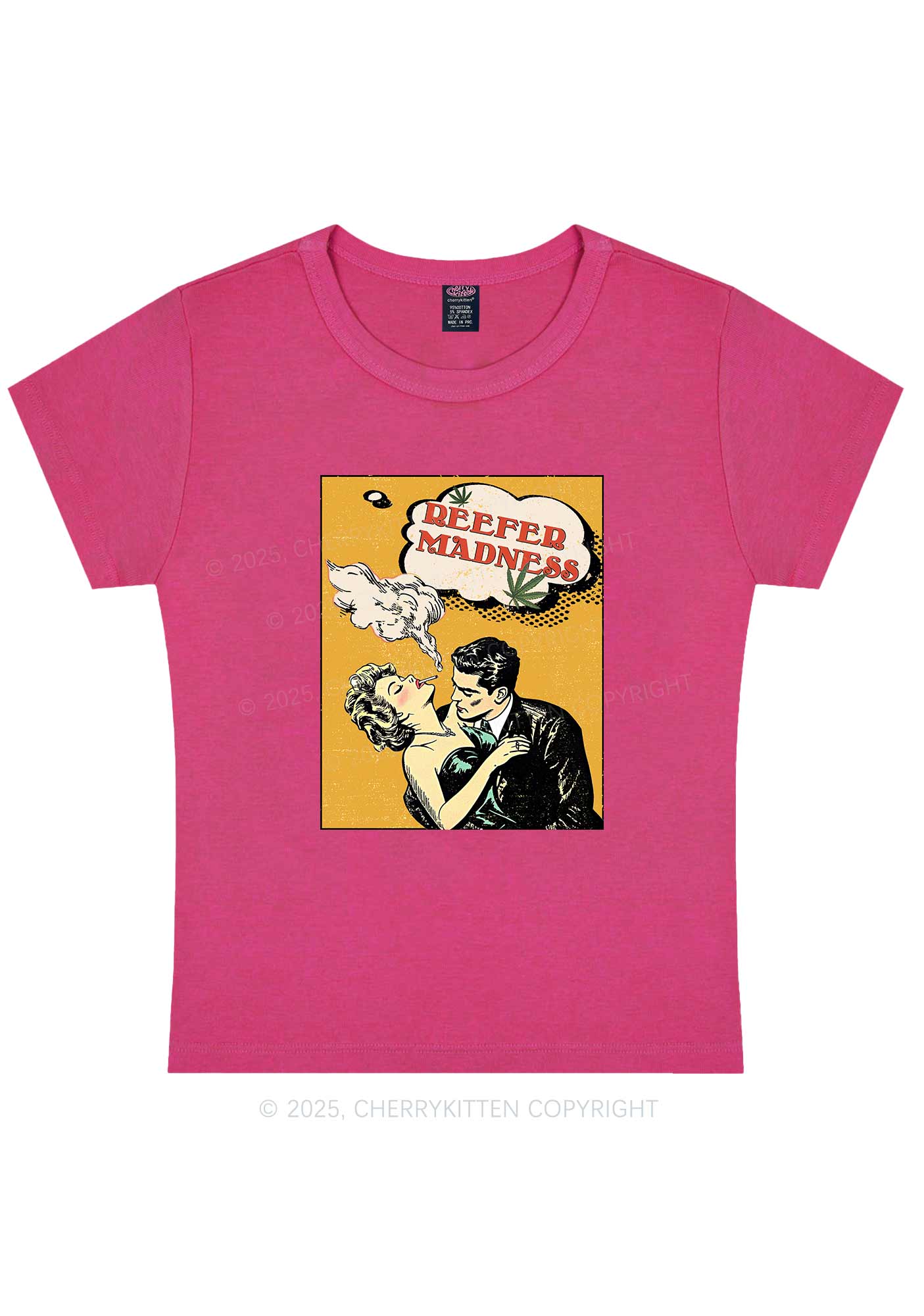 Smoke Madness Y2K Baby Tee Cherrykitten