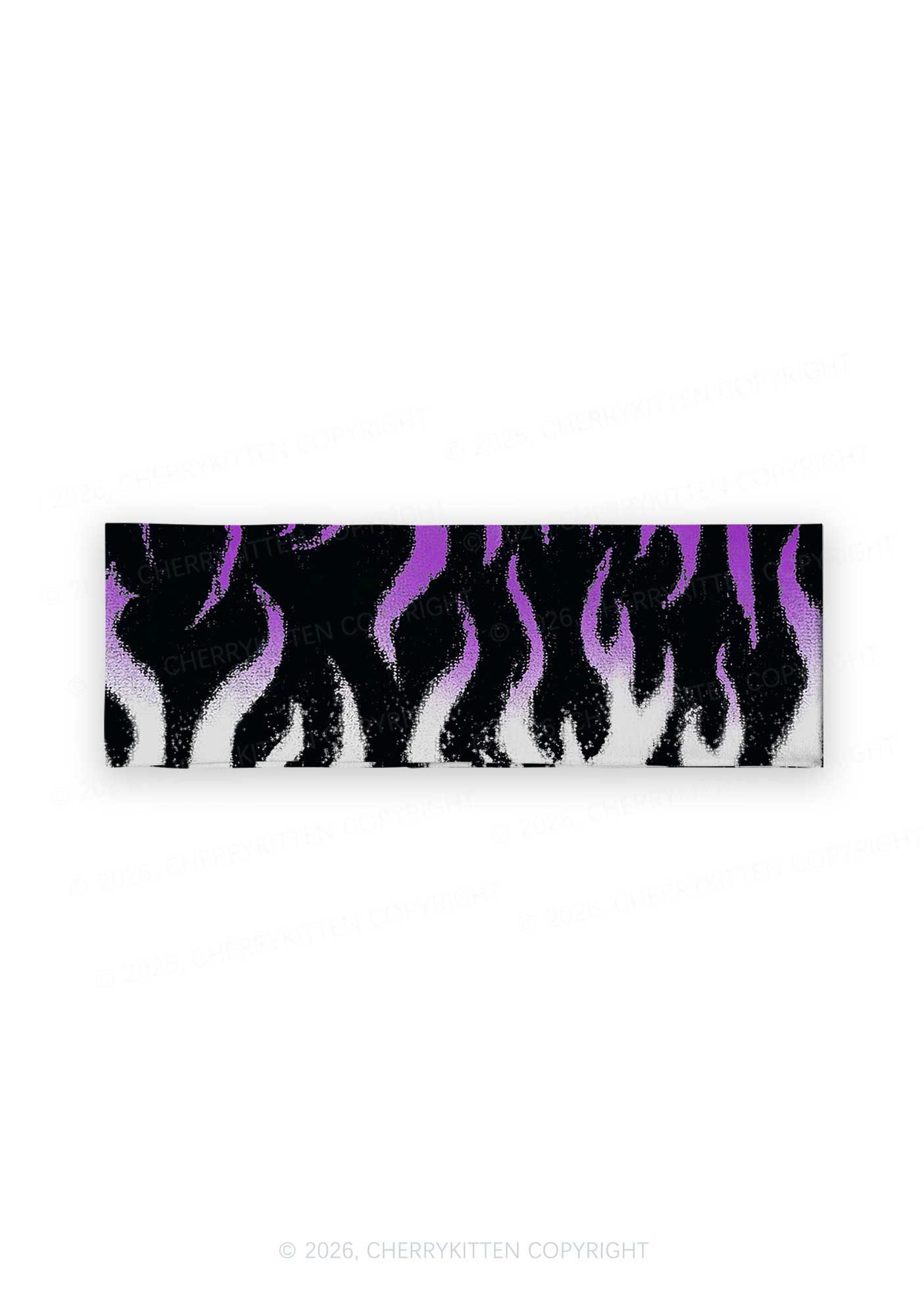 Asexual Flame Pride Y2K Print Headband Cherrykitten
