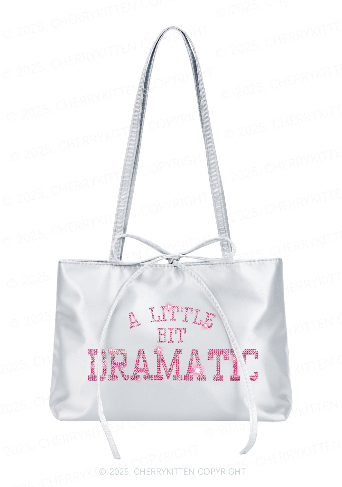 Rhinestone A Little Bit Dramatic Y2K Satin Bags Cherrykitten