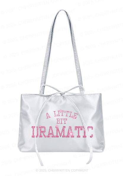 Rhinestone A Little Bit Dramatic Y2K Satin Bags Cherrykitten