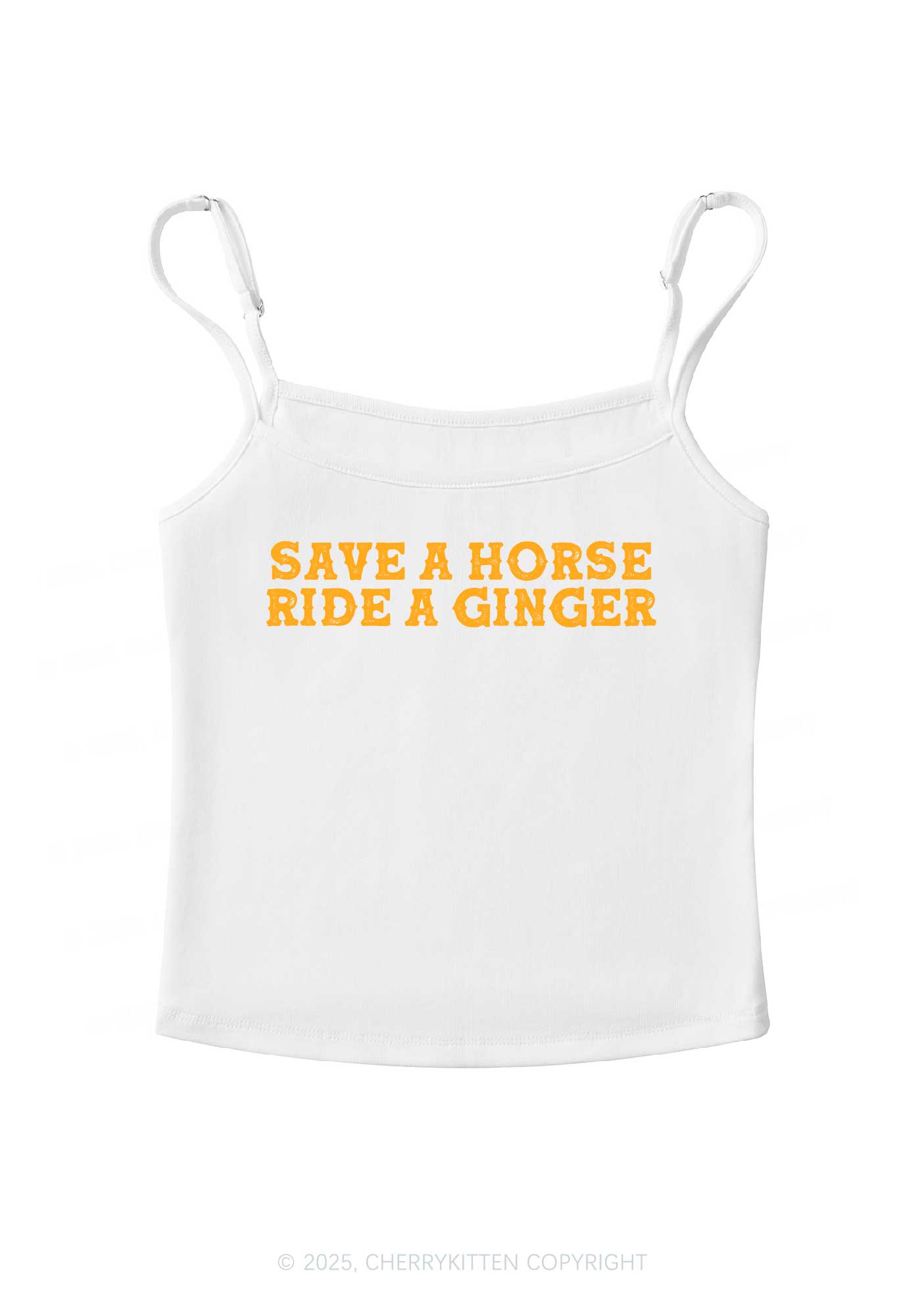 Ride A Ginger Y2K Spaghetti Strap Cami Cherrykitten
