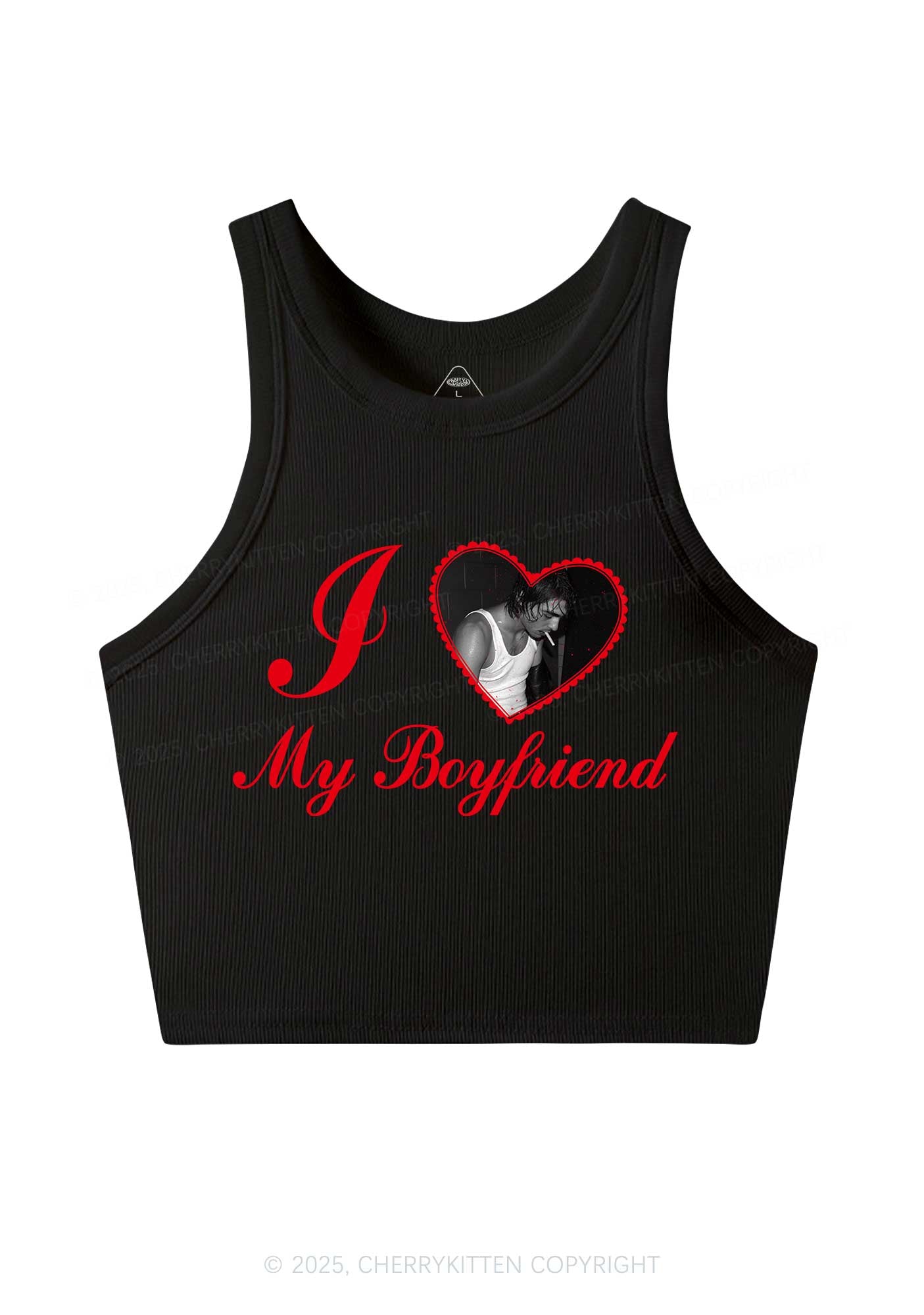Custom Heart My BF GF Y2K Crop Tank Top Cherrykitten