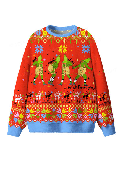 Im Not Going Y2K Christmas Knit Sweatshirt Cherrykitten