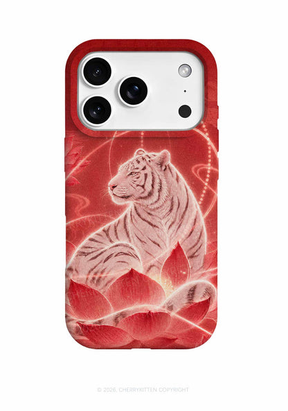 White Tiger Red Lotus Y2K Phone Case Cherrykitten