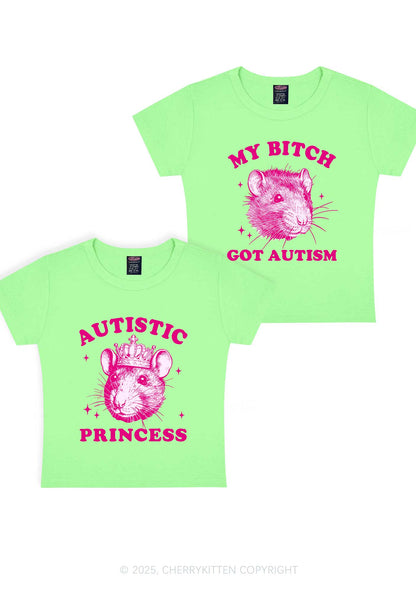Autistic Princess Rats Y2K Valentine's Day Baby Tee Cherrykitten