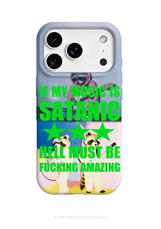 Halloween My Music Is Satanic Y2K Phone Case Cherrykitten