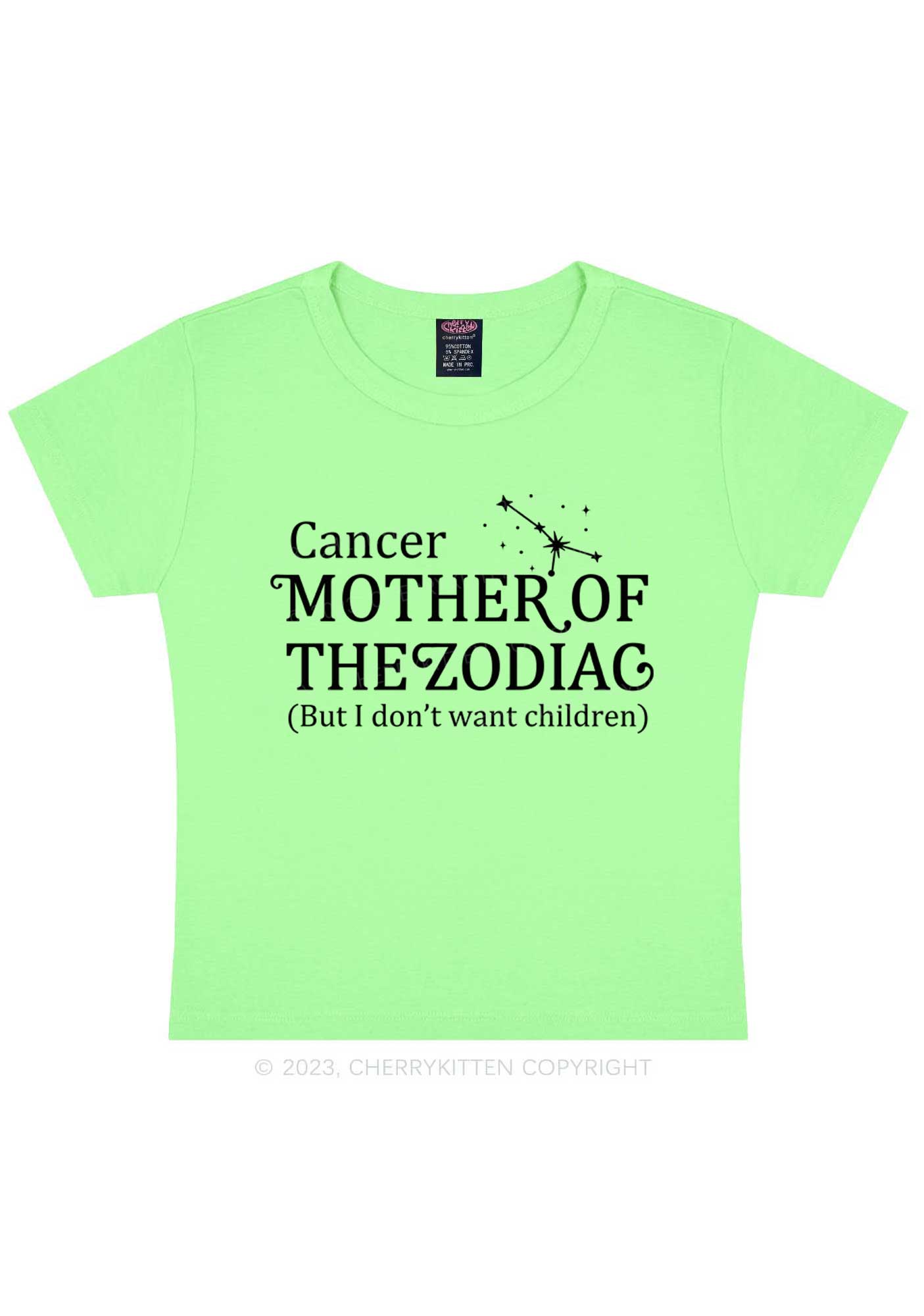 Mother Of The Zodiac Y2K Baby Tee Cherrykitten