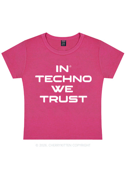 In Techno We Trust Y2K Baby Tee Cherrykitten