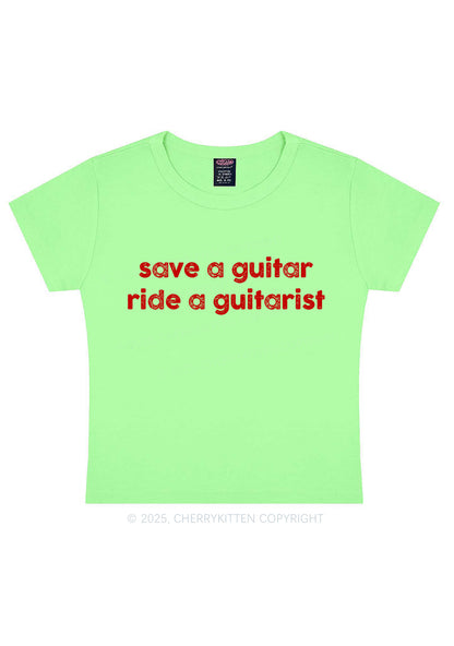 Ride A Guitarist Y2K Baby Tee Cherrykitten