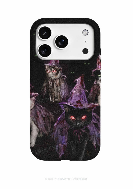 Halloween Purple Witch Hats Cat Y2K Phone Case Cherrykitten