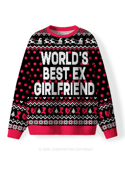 Best Ex Girlfriend Y2K Christmas Knit Sweatshirt Cherrykitten