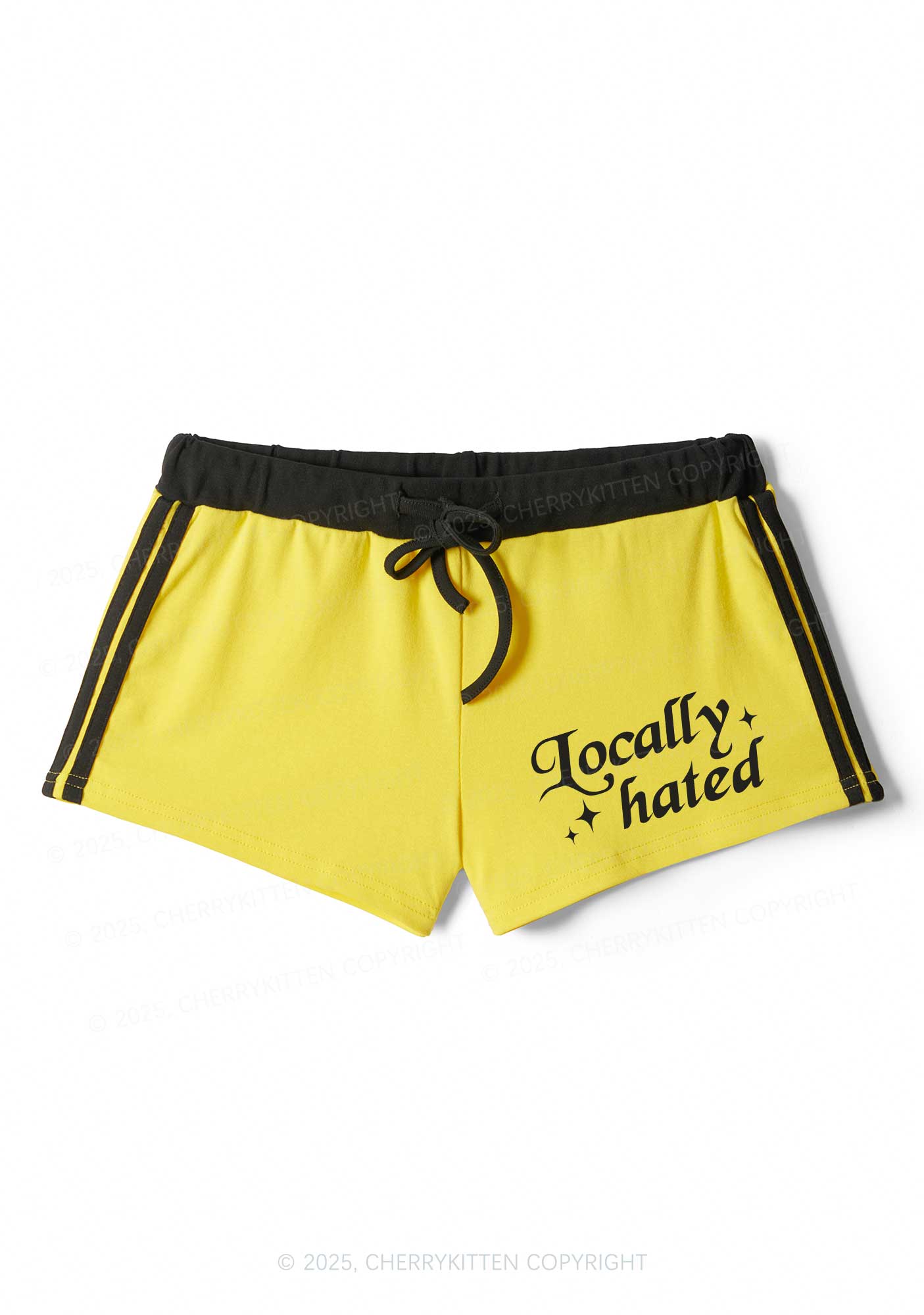 Locally Hated Y2K Drawstring Mini Shorts Cherrykitten