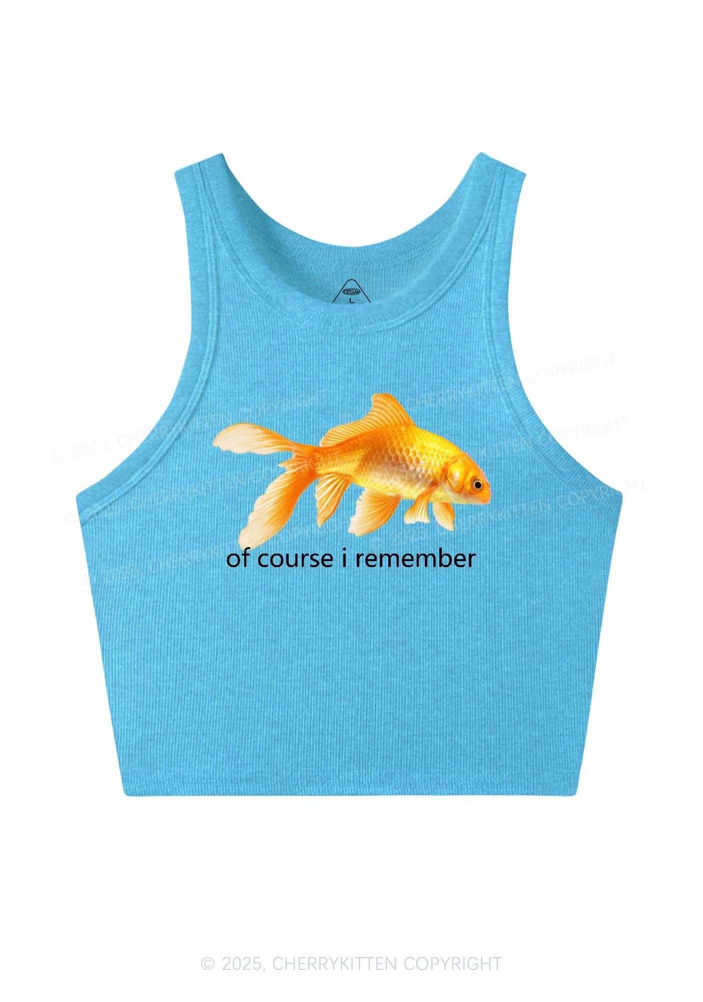 I Remember Goldfish Y2K Crop Tank Top Cherrykitten