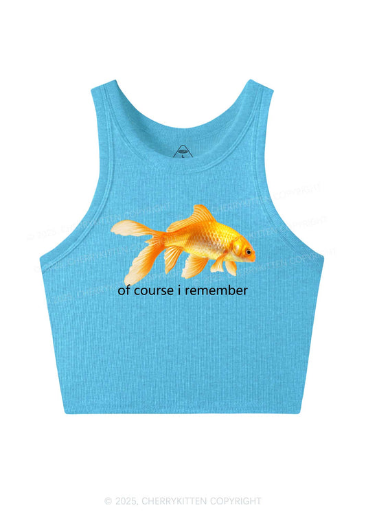 I Remember Goldfish Y2K Crop Tank Top Cherrykitten