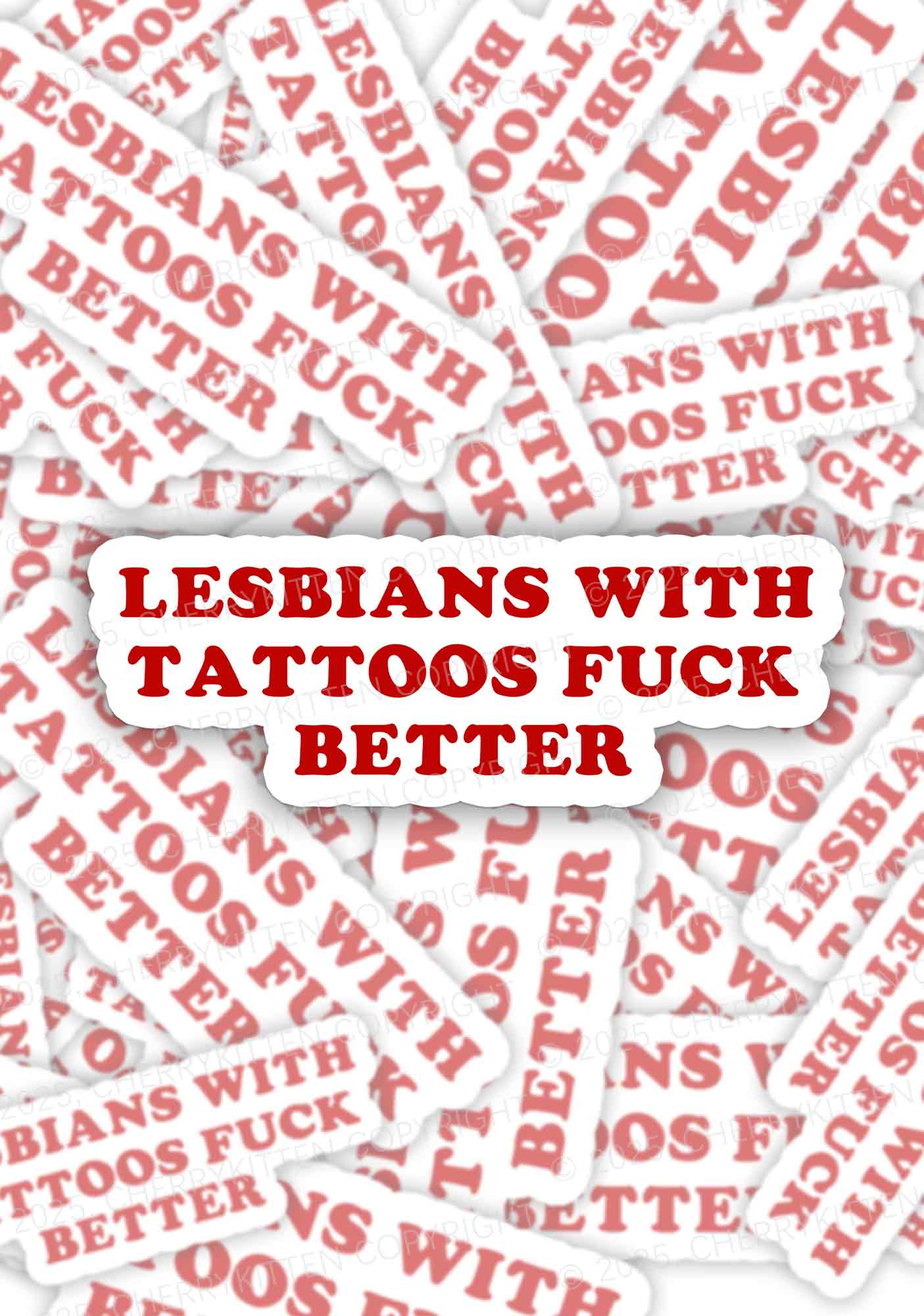 Lesbians With Tattoos Pride 1Pc Y2K Sticker Cherrykitten