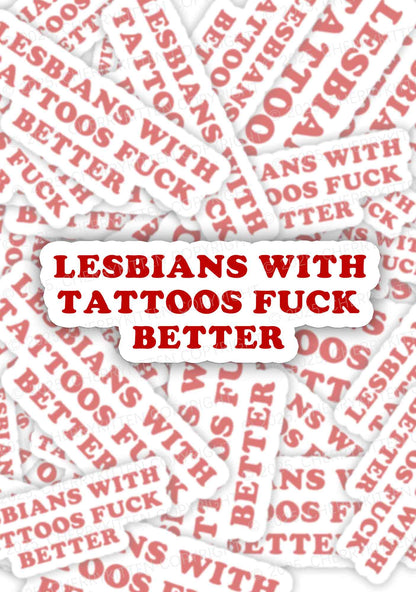Lesbians With Tattoos Pride 1Pc Y2K Sticker Cherrykitten