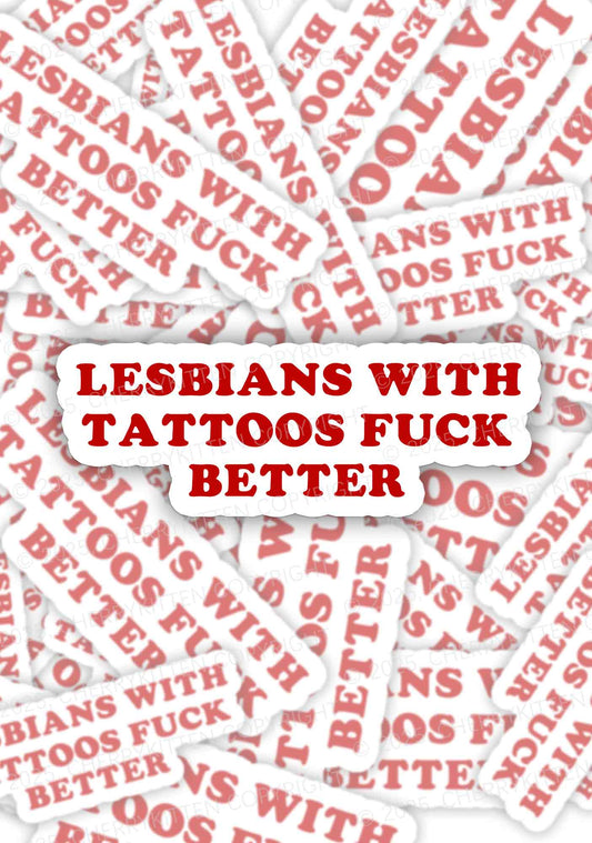 Lesbians With Tattoos Pride 1Pc Y2K Sticker Cherrykitten