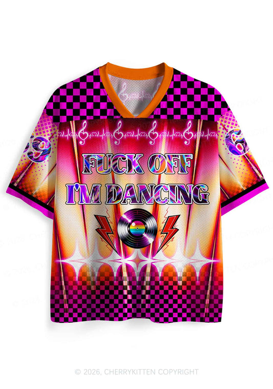 Fxxk Off Im Dancing Heartbeat Y2K Sport Jersey Shirts Cherrykitten