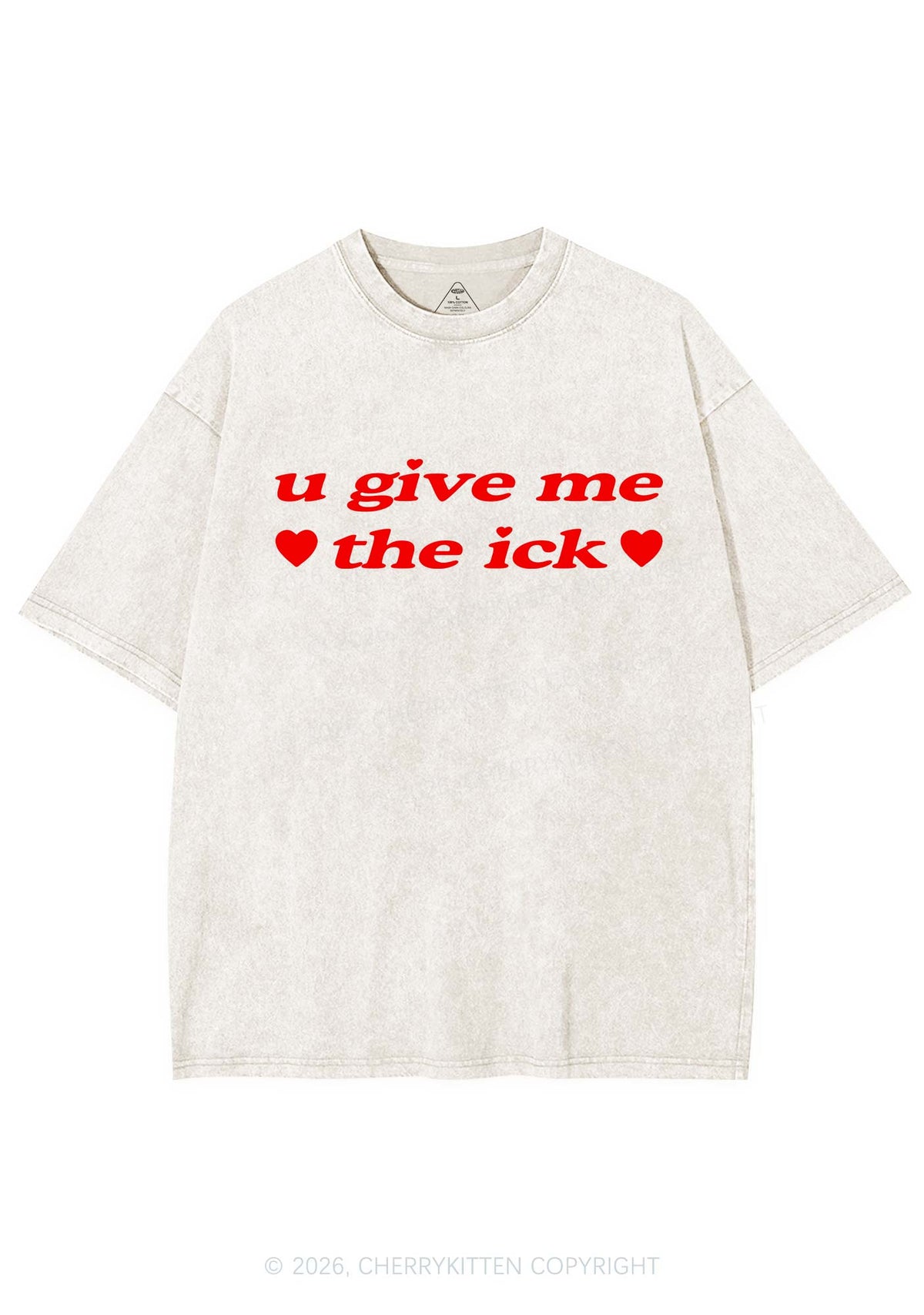 Give Me Ick Y2K Shirts Washed Tee Cherrykitten