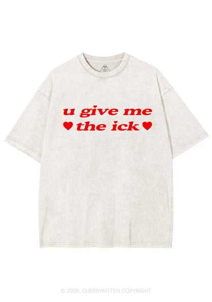 Give Me Ick Y2K Shirts Washed Tee Cherrykitten