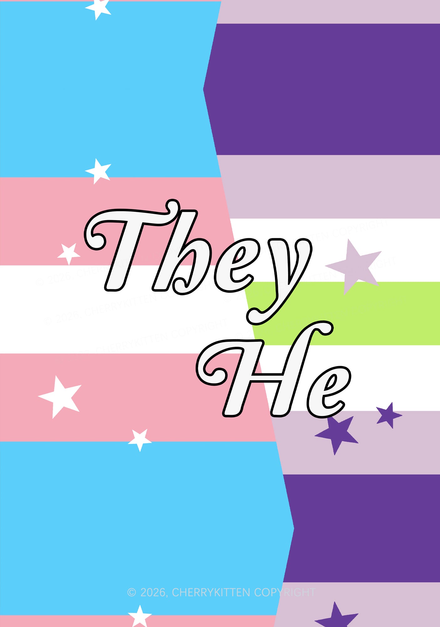 They He Pride 1Pc Y2K Pin Badge Cherrykitten