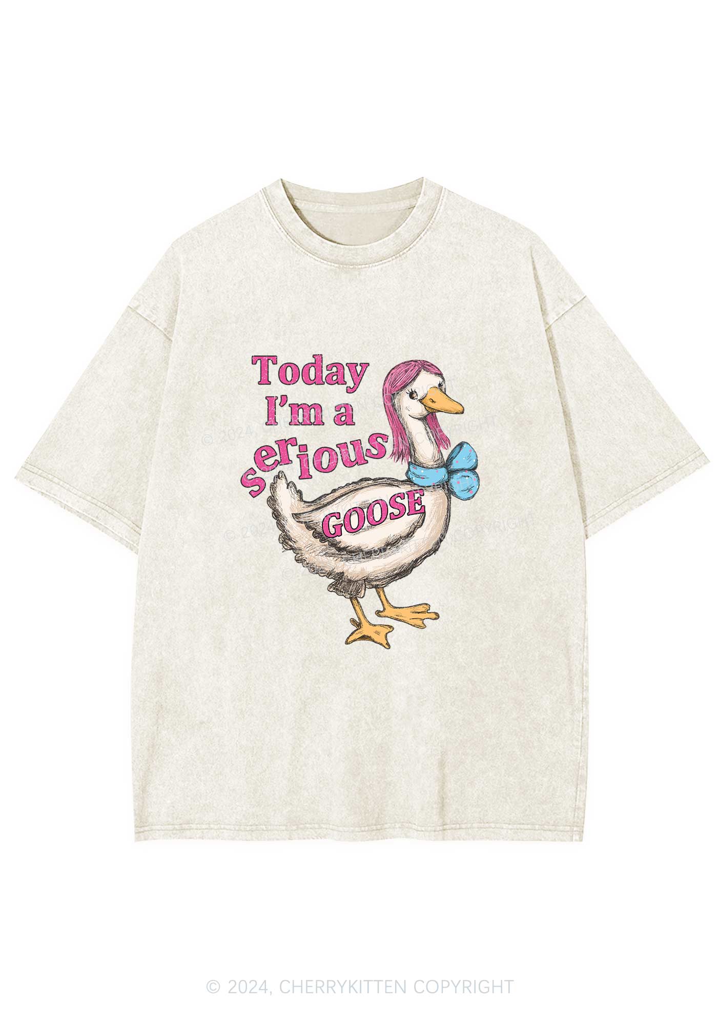 Serious Goose Y2K Washed Tee Cherrykitten