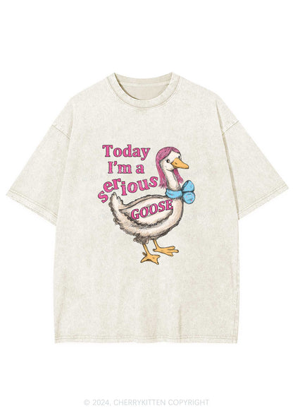 Serious Goose Y2K Washed Tee Cherrykitten