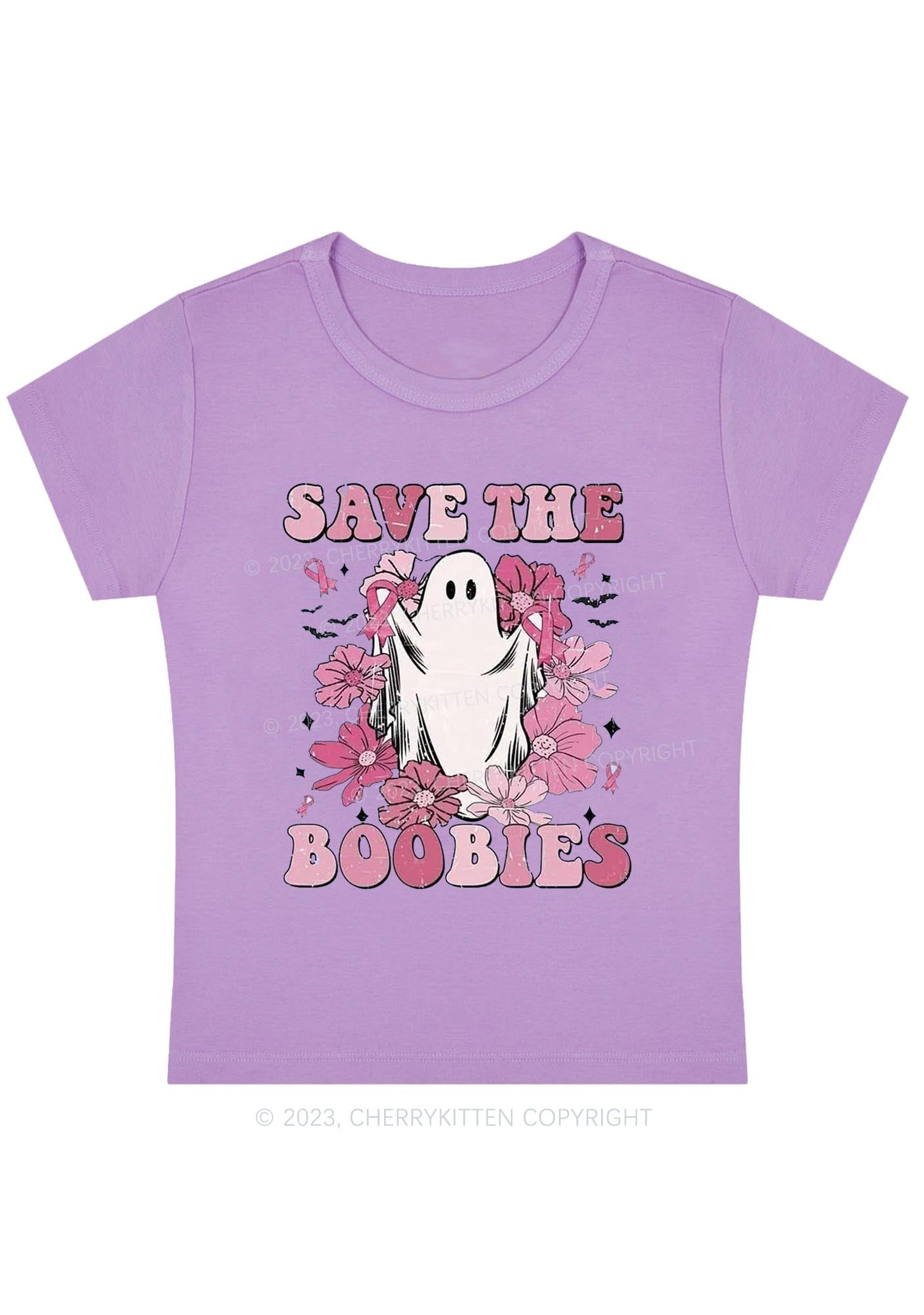 Save The Boobies Halloween Baby Tee Cherrykitten