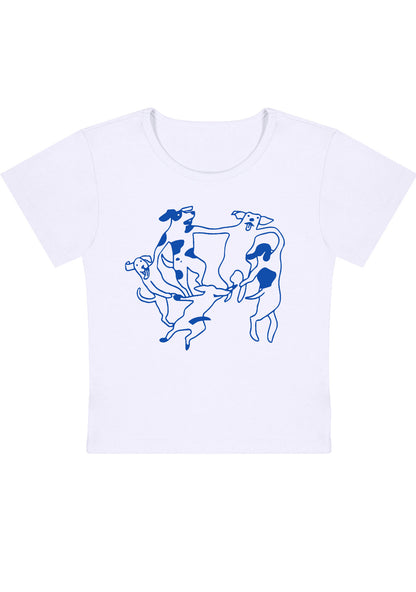 Curvy Dancing Dogs Baby Tee