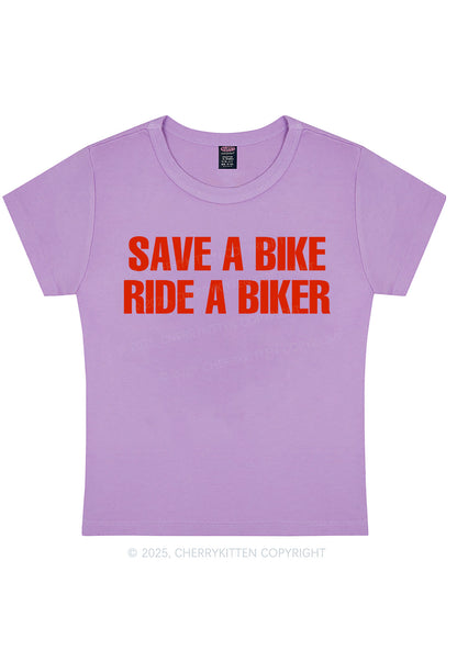 Curvy Save Bike Ride Biker Y2K Baby Tee Cherrykitten