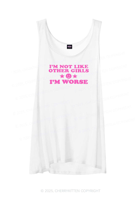 I'm Worse Y2K Sheer Boyfriend Tank Cherrykitten
