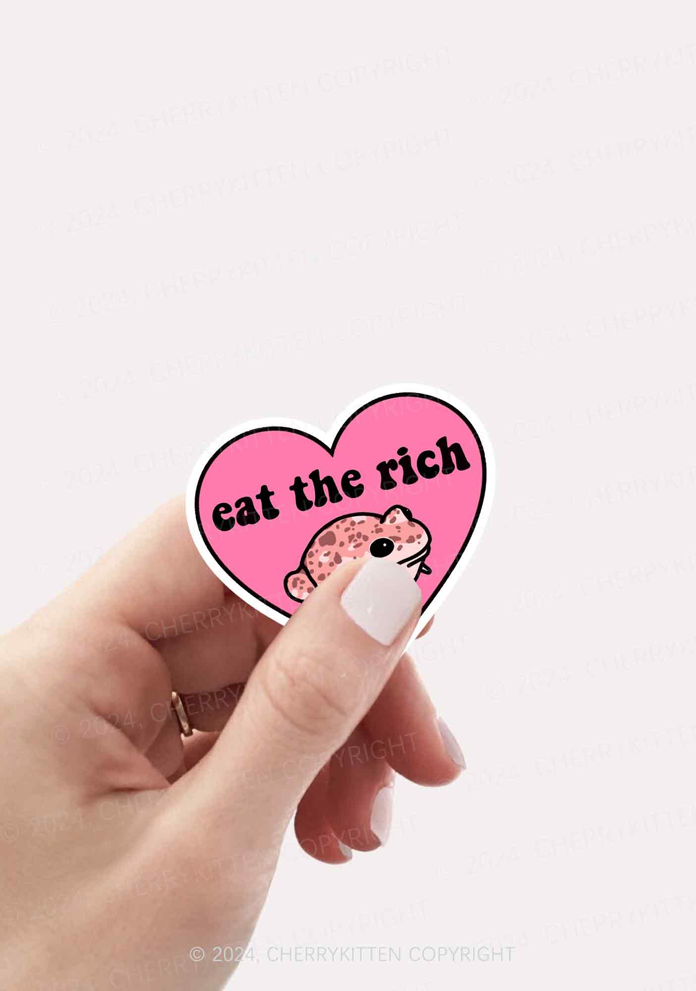 Eat The Rich 1Pc Y2K Sticker Cherrykitten