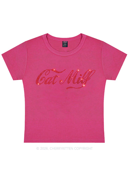 Rhinestone Cat Mxxf Y2K Baby Tee Cherrykitten