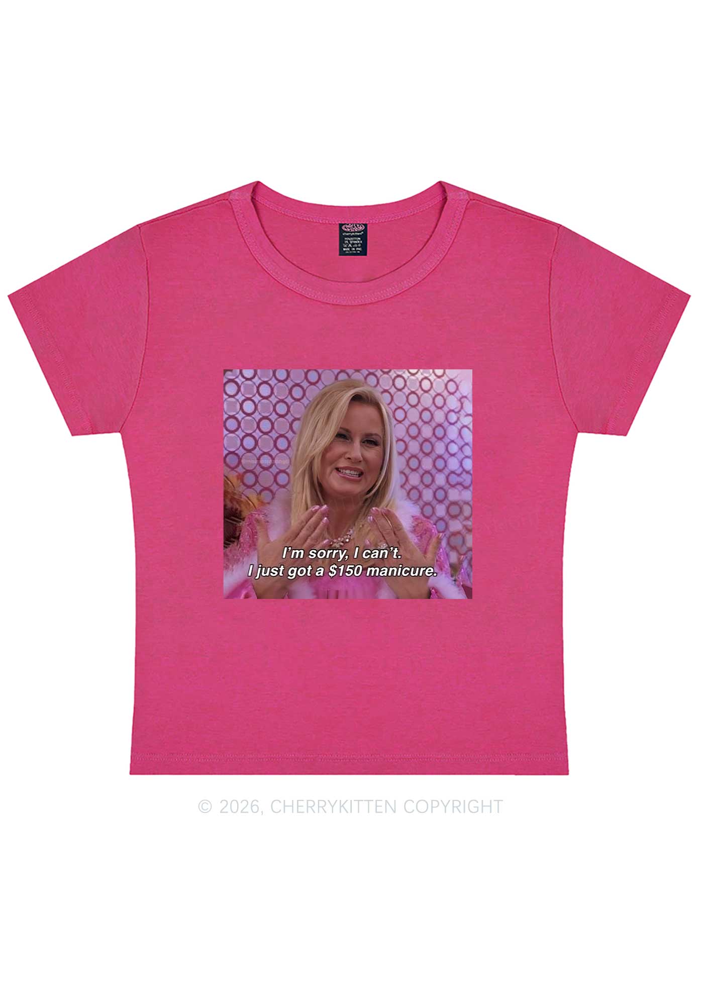 I Just Got Manicure Y2K Baby Tee Cherrykitten